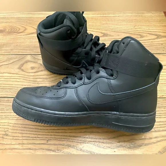 Nike Air Force 1 High '07 Triple Black CW2290-001 Basketball Shoes Men's Sneaker - Picture 3 of 7